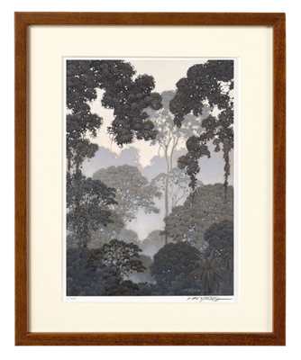 #ad Hiroo Isono quot; Dawn in Danang Valley quot; Gclee Print Autograph H 12.5 x W 10.2 in $167.00