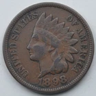 1898 1C Indian Head Cent #421