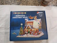 Snowscape Christmas House Legos lights up 2024 Ginger Bread House Building Kit