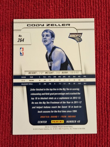 Cody Zeller 2013-14 Prizm RC #264 - Picture 2 of 4