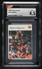 1986 Super Canasta NBA Stickers Hakeem Olajuwon Akeem Olajuwon CSG 4.5 HOF 3u4
