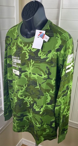 Nike NCAA Florida Gators Military Camo Long Sleeve T-Shirt DV8630-328 - Men’s XL - Picture 3 of 6