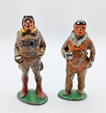 Barclay Manoil Cast Metal Soldiers two Different Pilot-Aviator Figures. B1