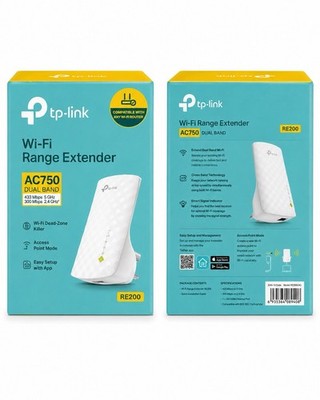 TP-LINK AC750 Dual Band W-Fi Range Extender RE200 - Neu im Karton - KOSTENLOSE LIEFERUNG
