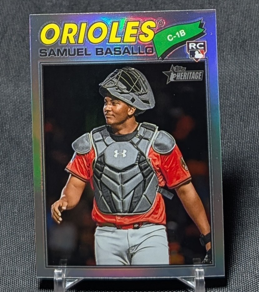 Samuel Basallo Chrome Refractor Rookie RC 2026 Topps Heritage Card #175 Orioles