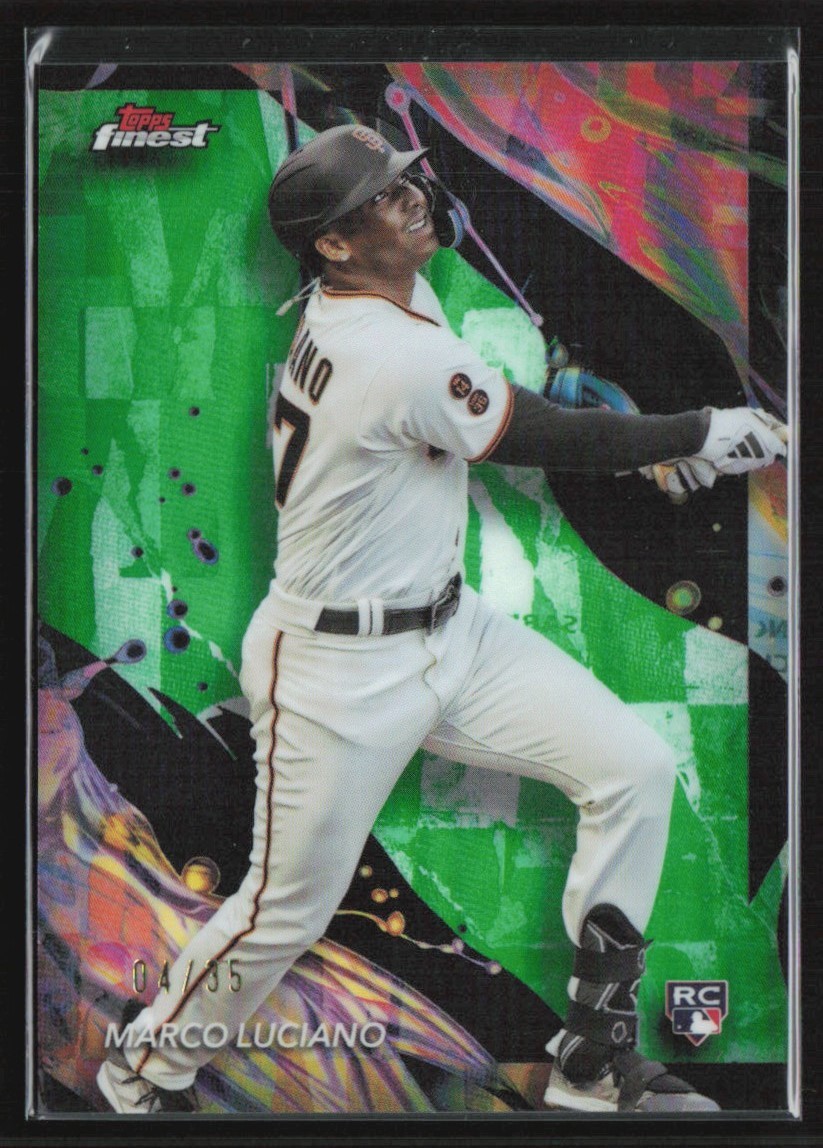 Marco Luciano 2024 Topps Finest Green Refractor RC /35 #178 San Francisco Giants