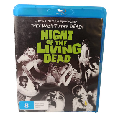 Night of the Living Dead (Blu-Ray 1968) Horror Zombie Survival Region A B C VGC