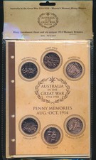 Australia: 1914 Aug-Oct ANZAC Medal Set of 6, 32mm Each 