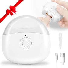 Automatic Electric Nail Clipper with LED Light & 2 Speeds with Nail Scraps Stora