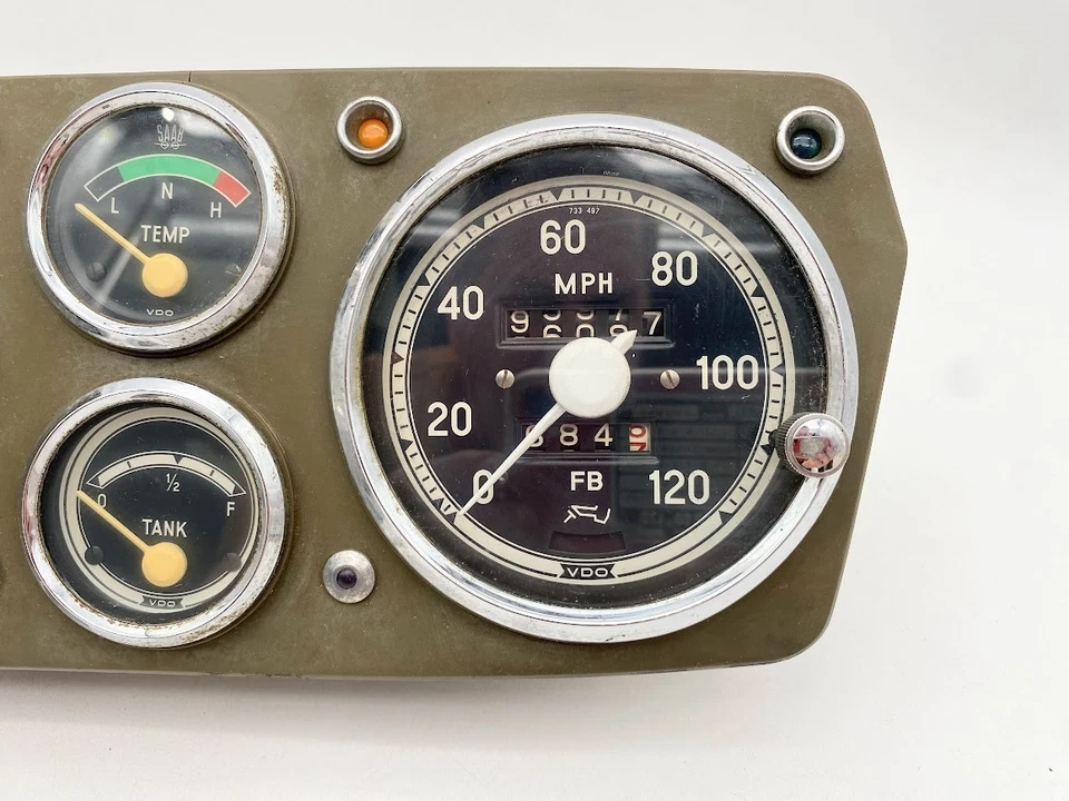 Cuadro de instrumentos Saab 96 V4 1968 calibre de lujo ¡Debe leerlo todo! Foto 4 de 4
