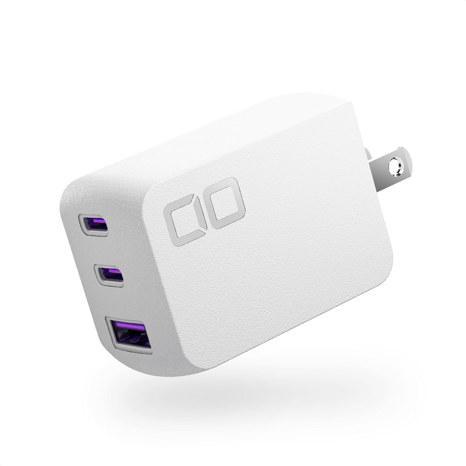 65W USB C Charger Block, Max 67W Gan Fast Charging Brick W/Dual Type-C Ports & T