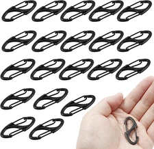 20 Pieces S Spring Snap Hook, Keychain Hook Metal Carabiner Clip, Double Snap...