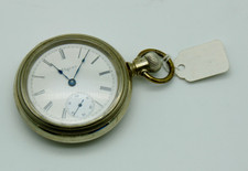 ANTQ 18S MODEL 4 LEVER SET ELGIN SIDEWINDER POCKET WATCH GRADE 207 - Working