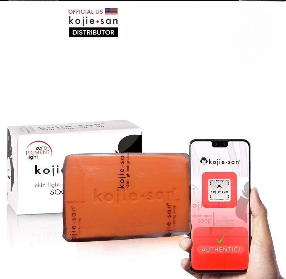 [4 peças] Sabonete em barra clareador de pele Kojie San ácido kójico sabonete corporal original, 135g  - Imagem 3 de 4