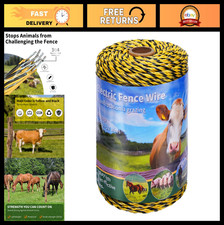 656ft Electric Fence Wire - 9 Stainless Steel Strands, 30 Polywire, UV  Rust Re