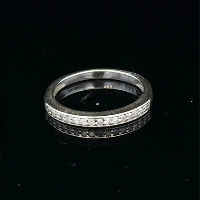 9ct white gold diamond half eternity ring sh26715b