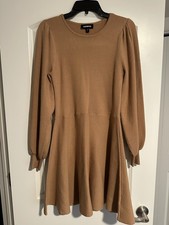 Express Knit Sweater Dress Balloon Sleeve Size M