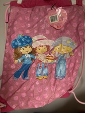 Vintage 2004 Pink Strawberry Shortcake Drawstring Girl's BackPack