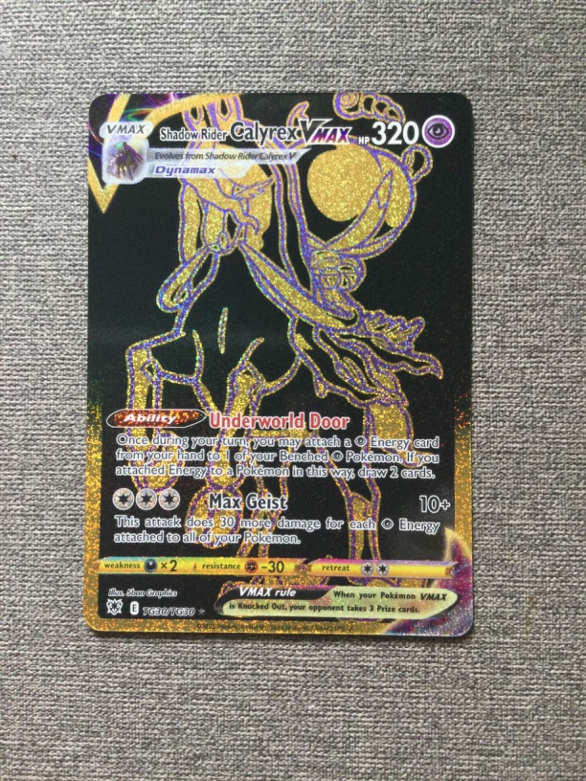 Shadow Rider Calyrex VMAX Pokemon Astral Radiance TG30/TG30 Secret Rare NM
