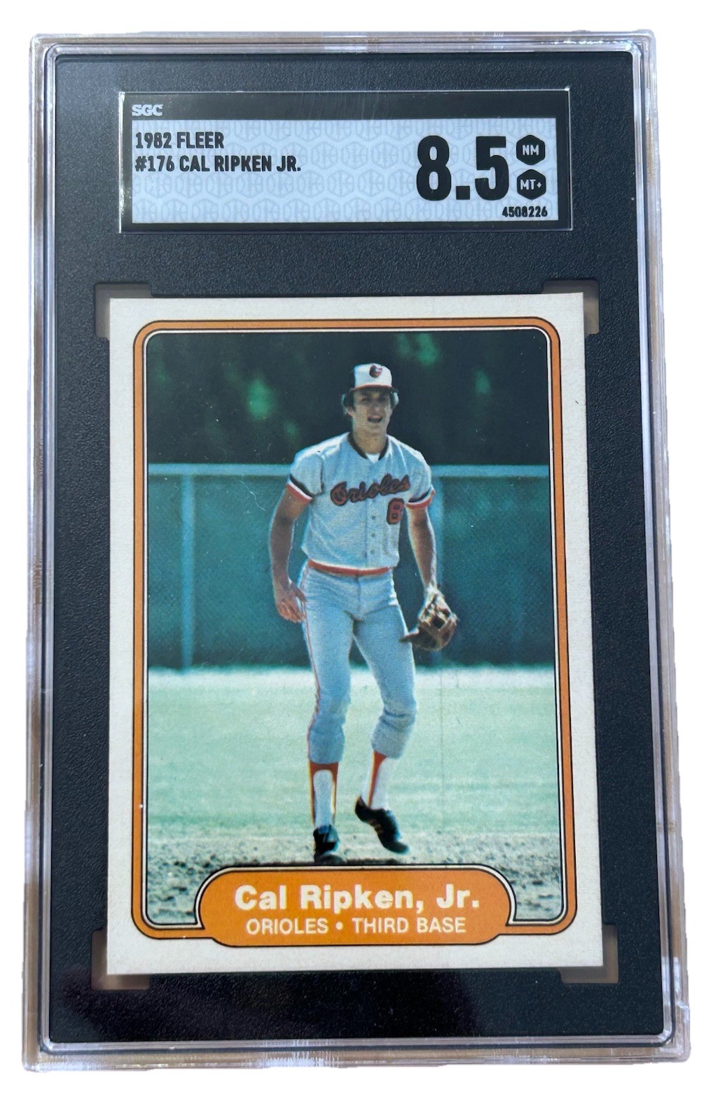 Cal Ripken Jr 1982 Fleer RC #176 HOF Baltimore Orioles SGC 8.5 NM-MN+