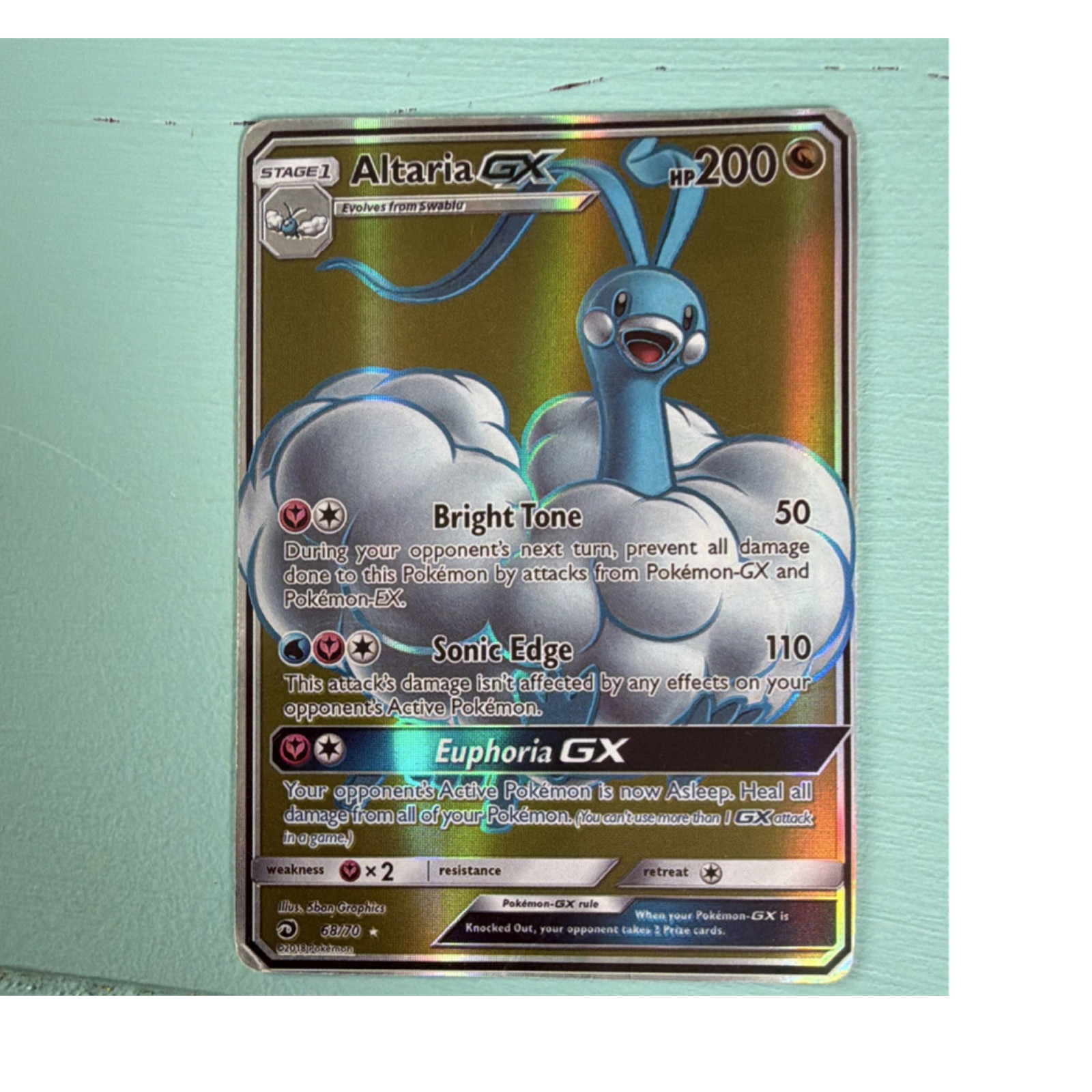 Pokémon TCG Altaria GX 68/70 Dragon Majesty Full Holo Ultra Rare 200HP EN