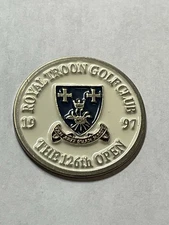 Rare 1997 Open Championship 1" Coin Style Golf Marker - Royal Troon Golf Club