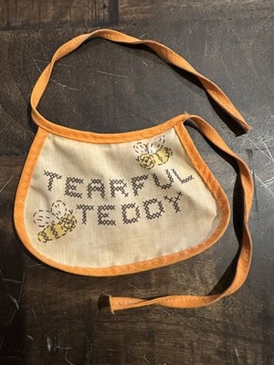 Vintage Romper Room Tearful Teddy Bear Bib Hasbro 1976 ***BIB ONLY***   