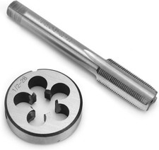 1/2"-28 UNEF Tap and Die Set, HSS Right Hand Threading Tool Kit, Round Die and