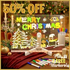 2025 New LED Note Board with Colors, Light Up Acrylic Message Board