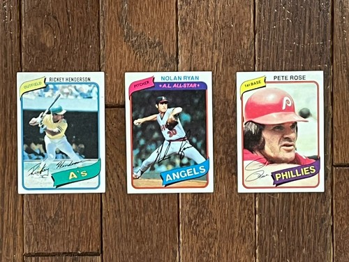 Juego completo de béisbol 1980 Topps 1-726 casi nuevo Henderson RC Ryan Rose ¡y más!! - Imagen 2 de 4