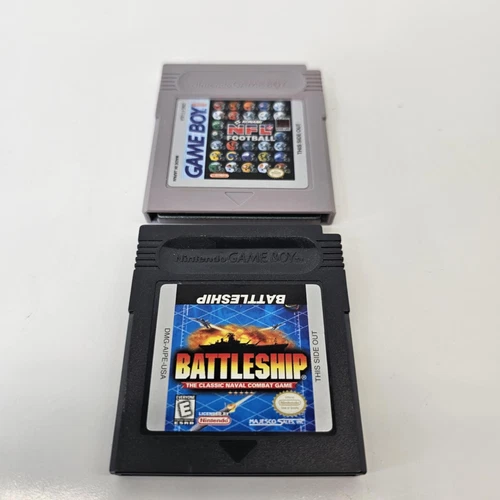 Nintendo Game Boy Battleship And NFL Football Game Cartridges