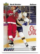 GARTH BUTCHER 1991-92 UPPER DECK CARD NEAR MINT+ CONDITION
