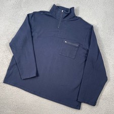 VINTAGE Polo Ralph Lauren Sweater Mens 2XL XXL Blue 1/4 Quarter Zip Pullover