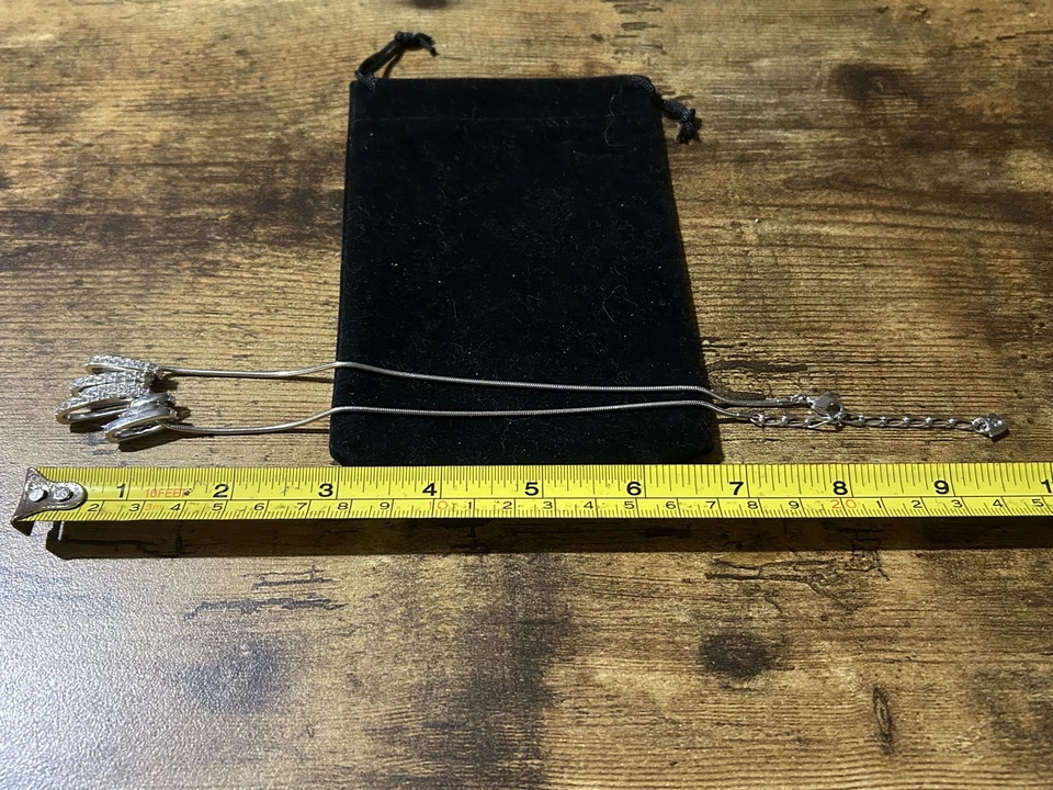 Collar colgante intercambiable reversible chapado en rodio danza Swarovski Foto 2 de 4