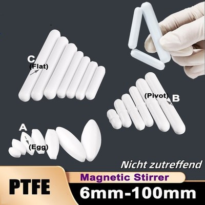 Magnetrührstäbchen 5mm - 100mm Magnetrührfisch PTFE Magnetrührer Rührfische Lab