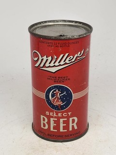 MILLER Beer OI Flat Top Can #3 WI Tough version "82 Years"