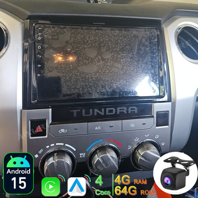 4+64GB Car Stereo Radio For Toyota Tundra 2014-2019 WIFI Carplay Android 15 +Cam