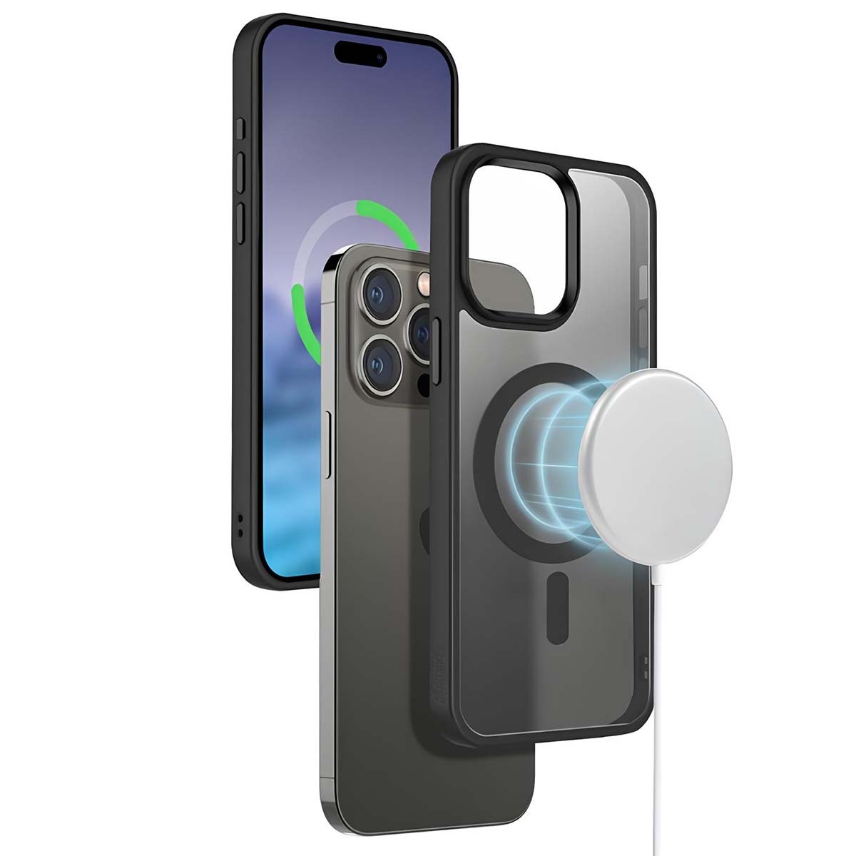 Coque iPhone 15 Pro rigide polycarbonate Crong protection caméra - 2