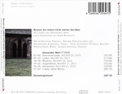 WOLF / BERNIUS / KOROLEV - BESSER DU REDEST NICHT WEITER NEW CD