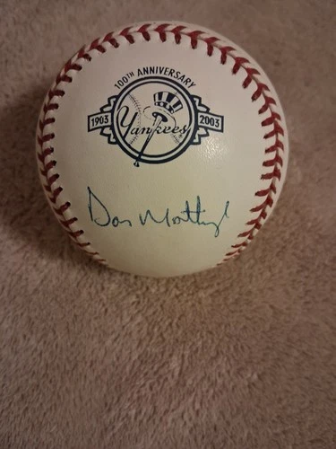 Don Mattingly Signed Yankees 100th Anniversary MLB Baseball New York Steiner ⚾️
