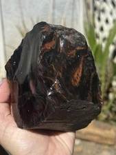 Home Bookshelf Decor Real Volcanic Fire Glass Crystal TriFlow Natural Raw Stone