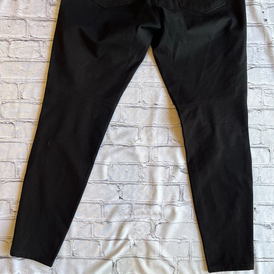 Banana Republic Sloan Faux Leather Pants Size 4 Moto Emo Grunge Indie Sleeze EUC - Image 3 of 4