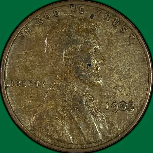 1932 Lincoln Wheat Cent Extremely Fine XF Coin, Residue #38207