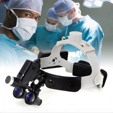 5W 3.5X Medical Surgical Headband Magnifier Binocular Loupes 420mm LED Headlight