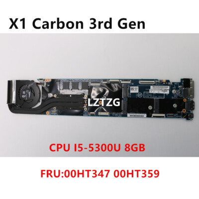For Lenovo ThinkPad X1 Carbon 3rd Gen Motherboard With I5-5200U/5300U CPU 8GB