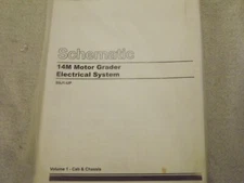 caterpillar schematic 14 m motor grader electrical 3 volume set