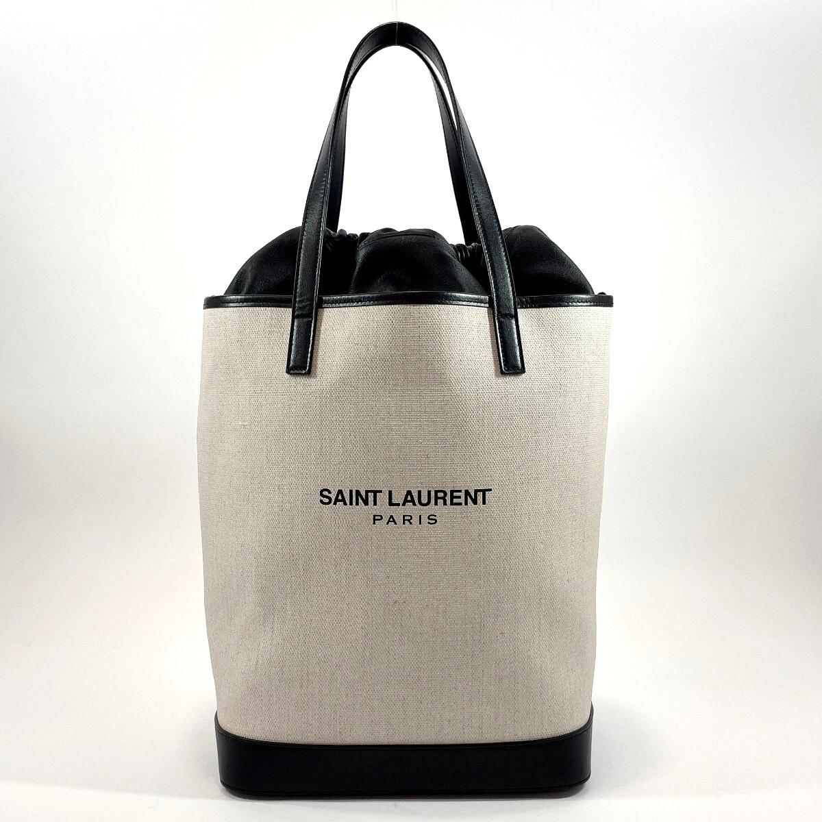 Saint laurent canvas tote sale