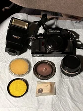 OLYMPUS OM-PC 35MM SLR FILM CAMERA BUNDLE