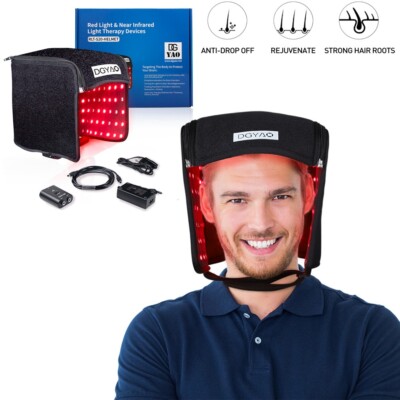 224 LED 880nm Infrared Light Therapy Cap For Hair Loss Regrowth Treatment Helmet