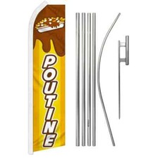 Poutine Swooper Flutter Feather Advertising Food Flag  Pole Kit